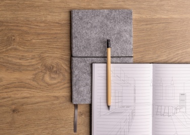Logo trade promotional items image of: GRS certified recycled felt A5 softcover notebook
