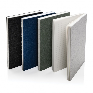 Logotrade promotional item image of: Phrase GRS certified recycled felt A5 notebook