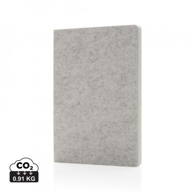 Logotrade promotional merchandise photo of: Phrase GRS certified recycled felt A5 notebook