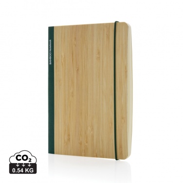 Logo trade promotional giveaways image of: Scribe bamboo A5 Notebook
