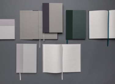 Logo trade corporate gifts image of: Words GRS certified RPET & Kraft A5 notebook