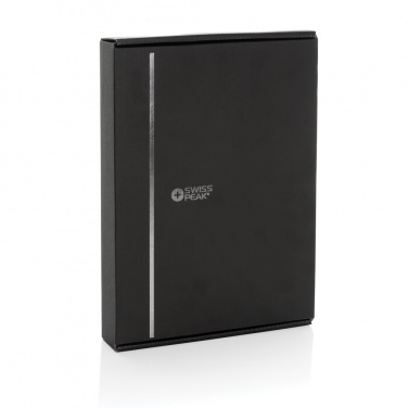 Logotrade business gifts photo of: Swiss Peak RCS rePU notebook with 2-in-1 wireless charger