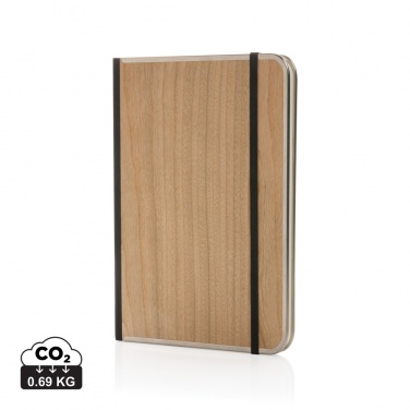 Logo trade promotional items picture of: Treeline A5 wooden cover deluxe notebook