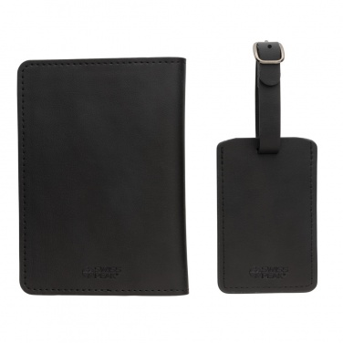 Logo trade promotional items picture of: Swiss Peak GRS recycled PU travel gift set