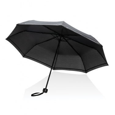 Logo trade corporate gift photo of: 20.5"Impact AWARE™ RPET 190T pongee mini reflective umbrella