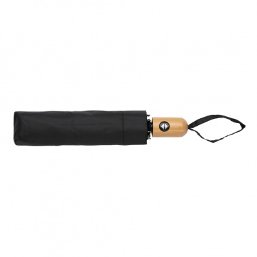 Logotrade promotional giveaway picture of: 21" Impact AWARE™ RPET 190T bamboo auto open/close umbrella