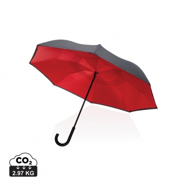 Logo trade advertising products picture of: 23" Impact AWARE™ RPET 190T reversible umbrella