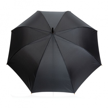 Logotrade advertising product picture of: 27" Impact AWARE™ RPET 190T auto open bamboo umbrella