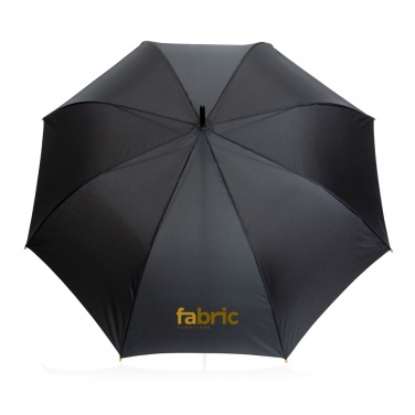 Logo trade promotional gifts picture of: 27" Impact AWARE™ RPET 190T auto open bamboo umbrella