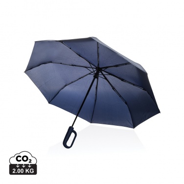 Logotrade promotional gifts photo of: Yara 21" AWARE™ RPET solid colour umbrella with carabiner