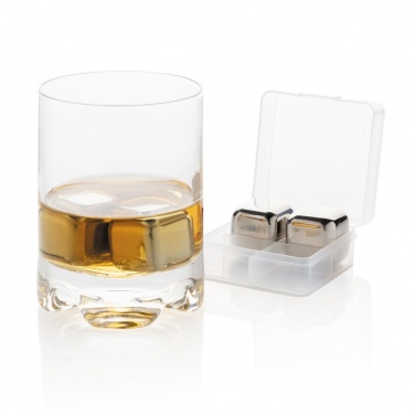 Logotrade corporate gift image of: Re-usable stainless steel ice cubes 4pc