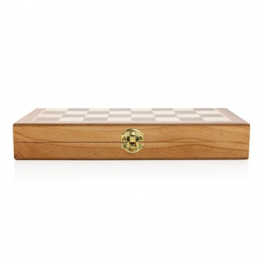 Logotrade promotional gift image of: Luxury wooden foldable chess set