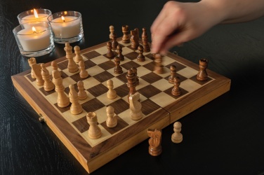 Logo trade promotional products image of: Luxury wooden foldable chess set