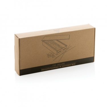 Logo trade business gift photo of: Deluxe mikado/domino in wooden box