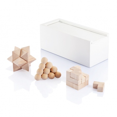 Logo trade corporate gifts image of: 3 pcs brain teaser set