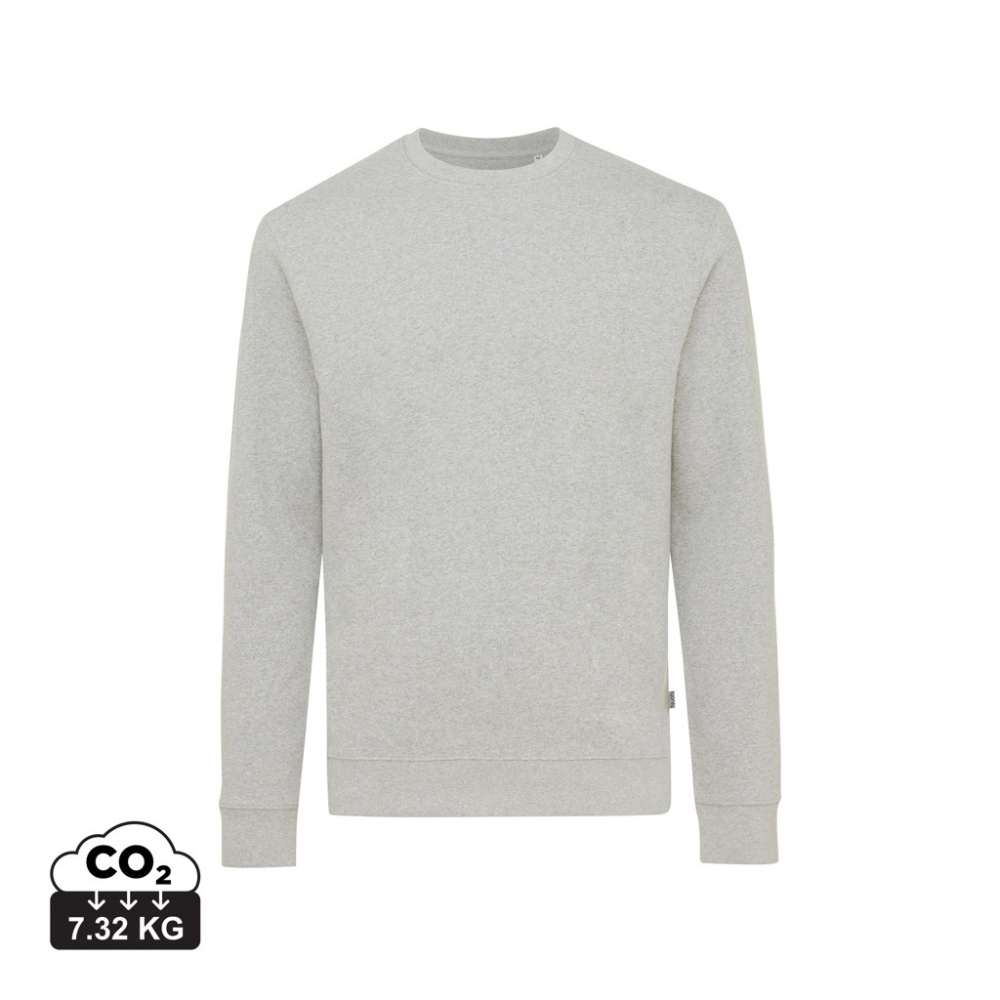 Logo trade promotional products image of: Iqoniq Denali recycled cotton crew neck undyed