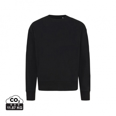 Logo trade promotional gifts picture of: Iqoniq Kruger relaxed recycled cotton crew neck