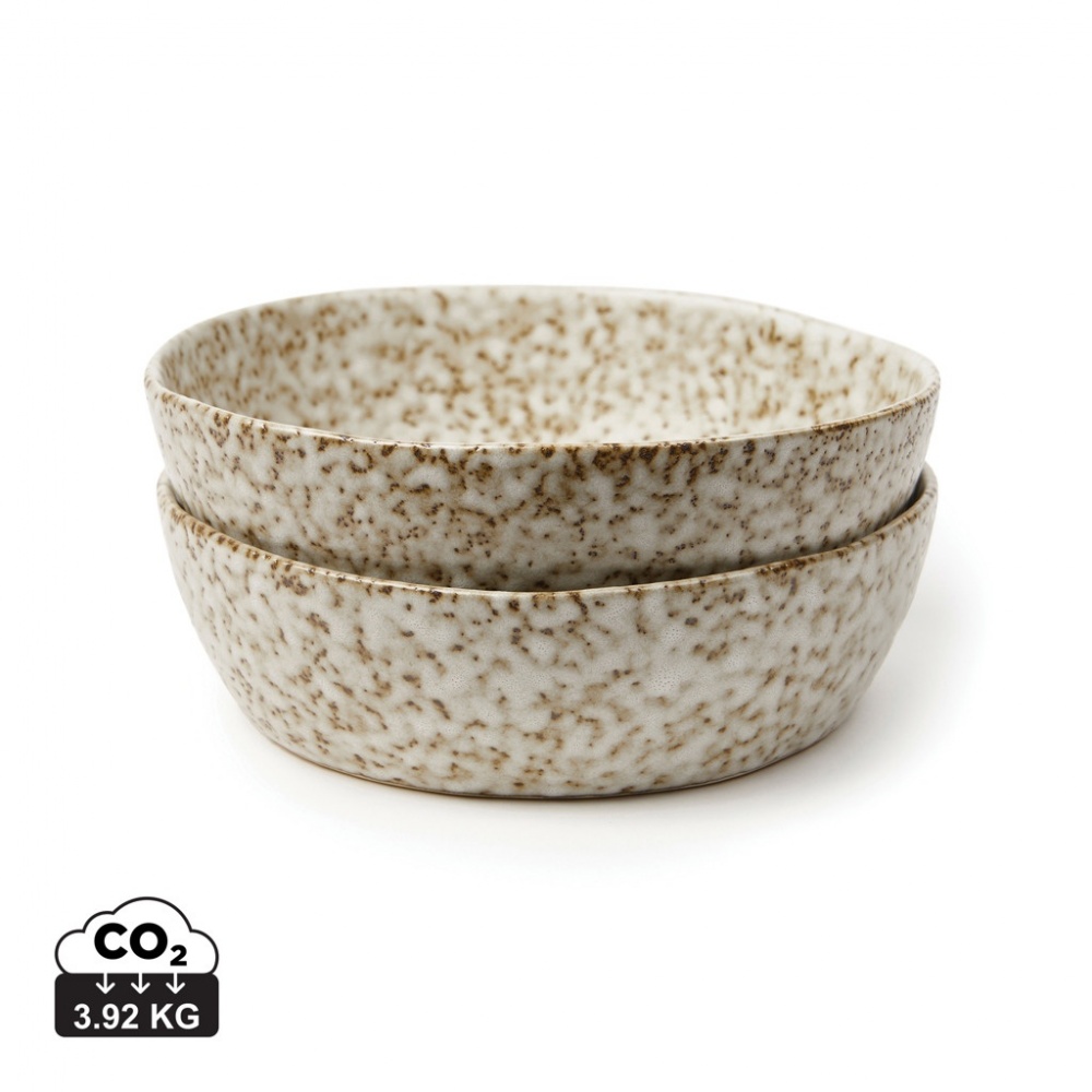 Logotrade promotional item image of: VINGA Nuvem stoneware mini bowl, 2 pcs set