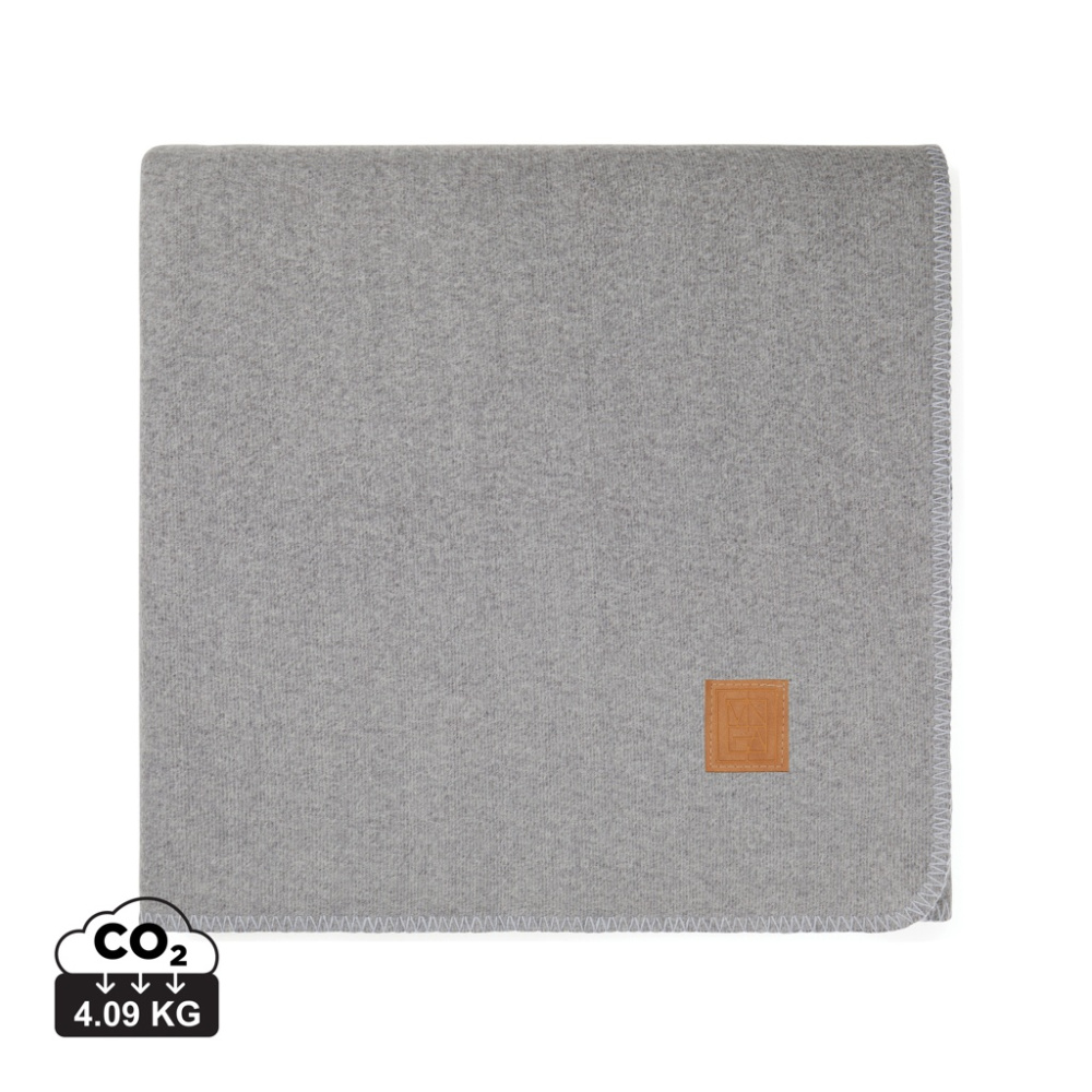 Logo trade promotional merchandise picture of: VINGA Moulton GRS RPET blanket