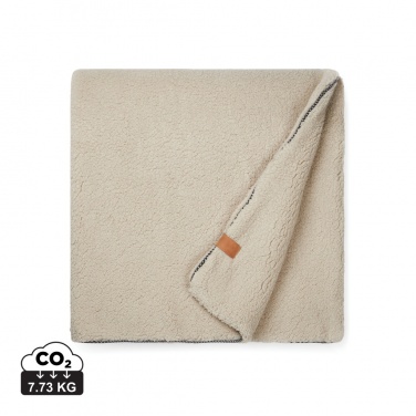 Logo trade promotional merchandise photo of: VINGA Maine GRS recycled double pile blanket