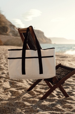 Logo trade promotional merchandise image of: VINGA Volonne AWARE™ recycled canvas beach bag