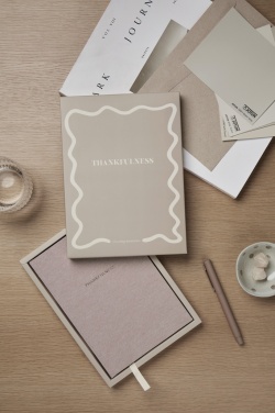 Logo trade promotional merchandise photo of: VINGA Thankfulness GRS recycled paper journal