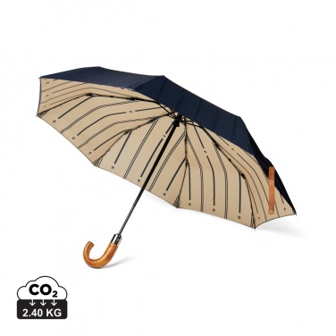 Logo trade promotional gifts image of: VINGA Bosler AWARE™ recycled pet 21" foldable umbrella