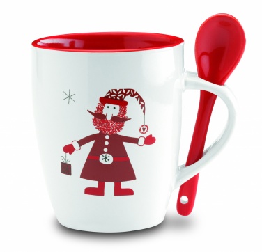 Logo trade promotional merchandise photo of: Mug with spoon 250ml