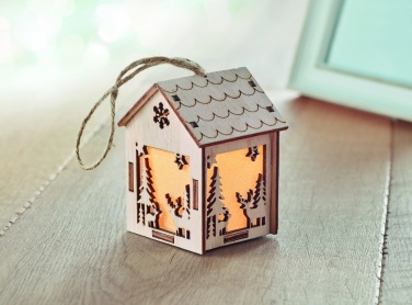 Logo trade promotional item photo of: MDF house with light
