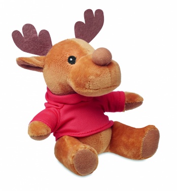Logo trade promotional product photo of: Plush reindeer with hoodie