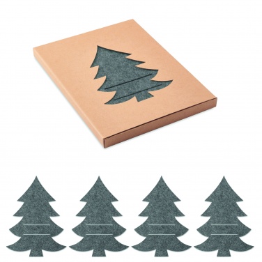 Logo trade corporate gifts image of: RPET felt cutlery holder set