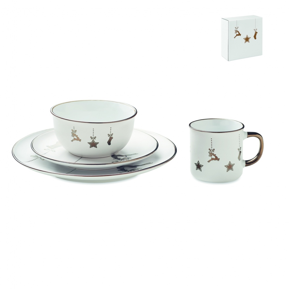 Logotrade corporate gift image of: 4 piece ceramic place setting
