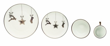Logo trade promotional merchandise image of: 4 piece ceramic place setting