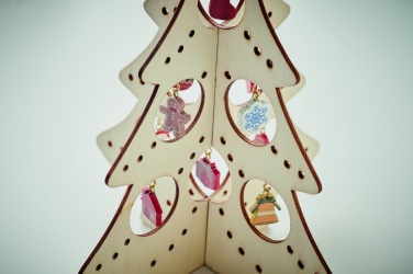 Logo trade promotional gifts image of: Wooden Xmas tree decoration