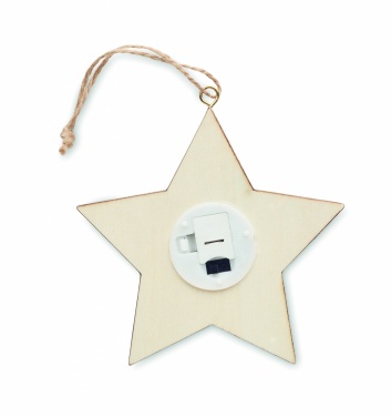 Logo trade corporate gift photo of: MDF star with light