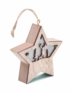 Logo trade promotional items image of: MDF star with light