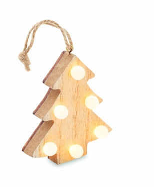 Logotrade advertising products photo of: Wooden weed tree with lights