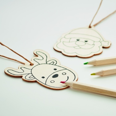Logotrade promotional giveaways photo of: Drawing wooden ornaments set