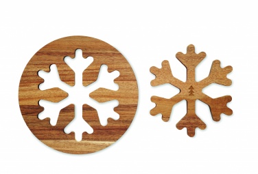 Logotrade promotional merchandise photo of: Acacia wooden pot holders set