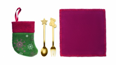 Logotrade promotional items photo of: Christmas dessert cutlery set