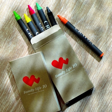 Logotrade promotional item picture of: Carton of 6 wax crayons