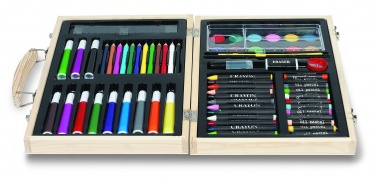 Logo trade promotional giveaway photo of: Artist's set in wooden box