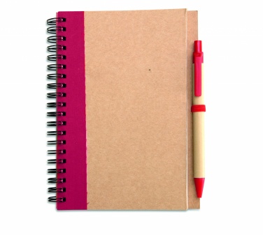 Logo trade promotional products image of: B6 recycled notebook with pen
