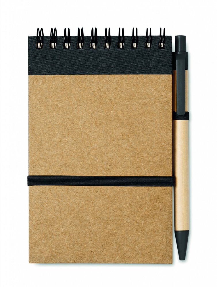Logotrade promotional giveaway picture of: A6 recycled notepad with pen