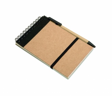 Logotrade advertising product picture of: A6 recycled notepad with pen