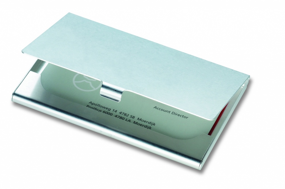 Logo trade promotional item photo of: Aluminium business card holder