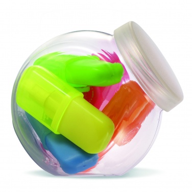 Logo trade promotional products image of: 5 highlighters in container
