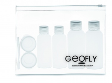 Logo trade promotional giveaways picture of: Travelling pouch with bottles