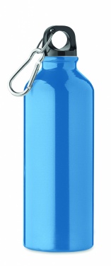 Logotrade business gifts photo of: 500 ml single-walled water bottle made of recycled aluminum with a carabiner