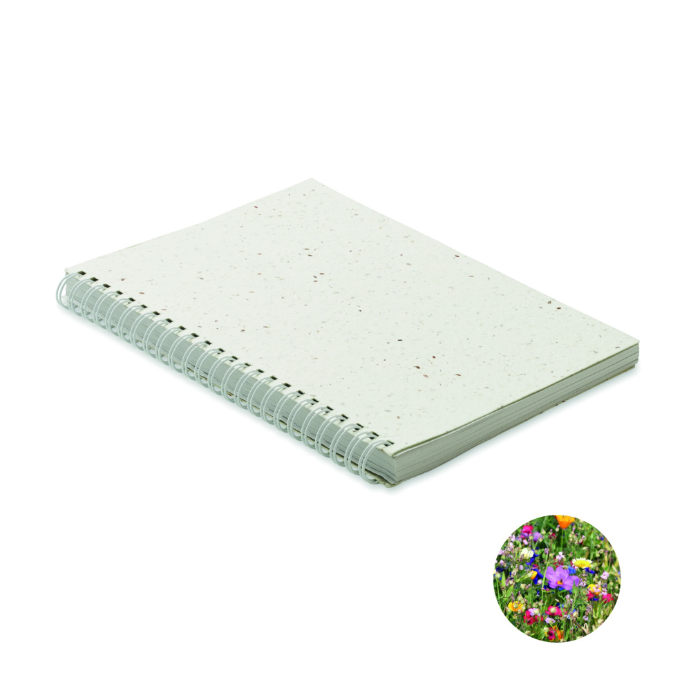 Logotrade advertising product picture of: A5 seed paper cover notebook